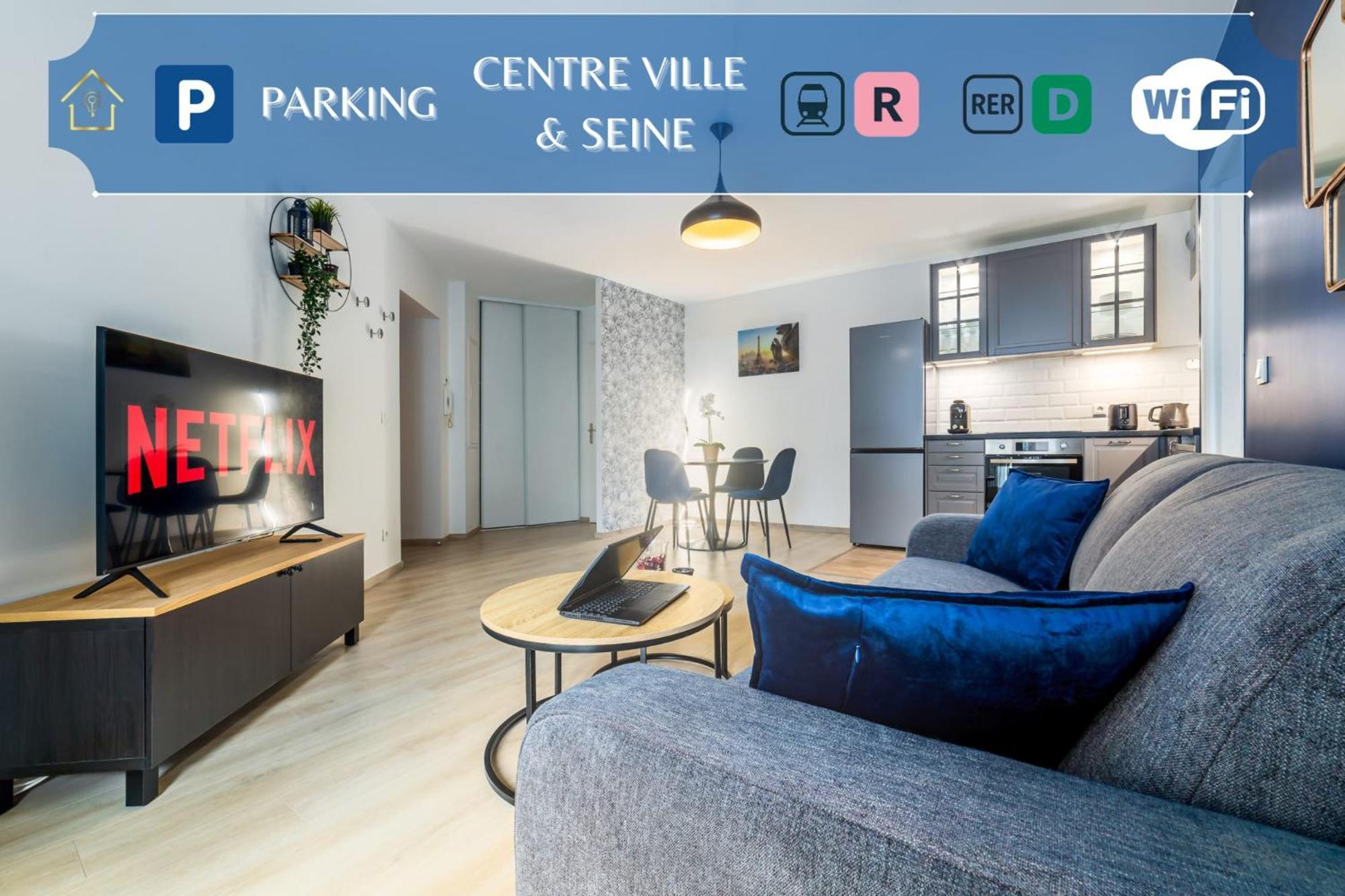 Appartement L'Ilot Bleu Paradis Melun Dış mekan fotoğraf