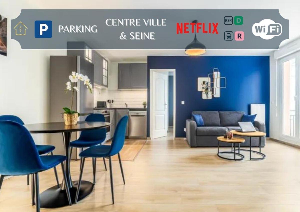 Appartement L'Ilot Bleu Paradis Melun Dış mekan fotoğraf
